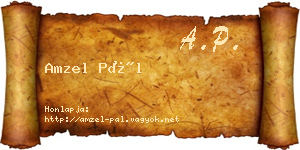 Amzel Pál névjegykártya